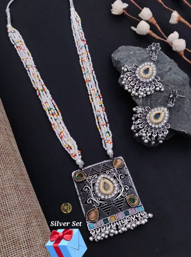 Designer Oxidized With Pearl Jewellery Set Wholesale Price In Surat